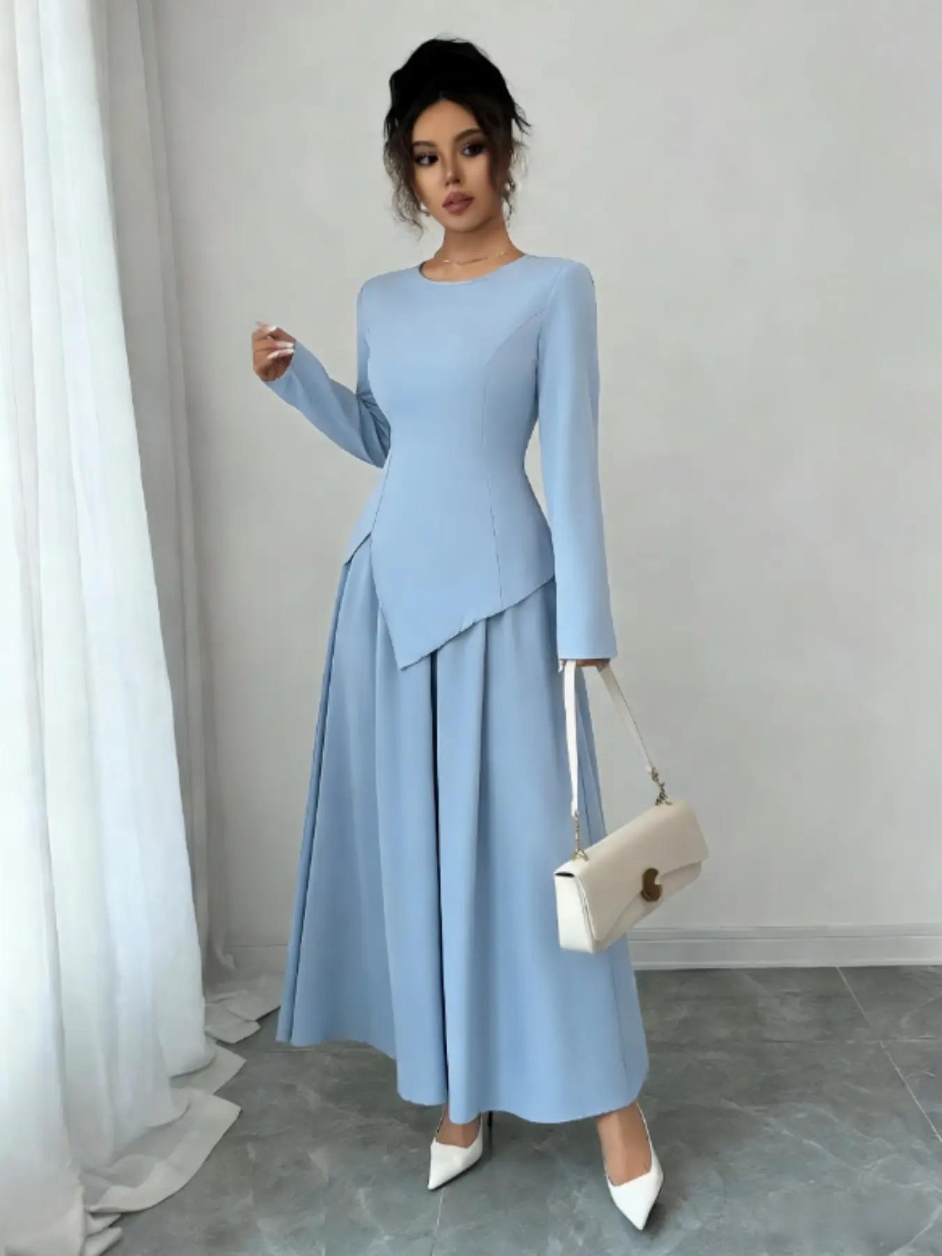 Elegant Half Skirt Set Suits Solid for Adults, Casual Everyday Daily Wear, Party, Holiday Style, Chic Skirt Sets Women's Fashion, Fit, Comfortable and Stylish, Elegance