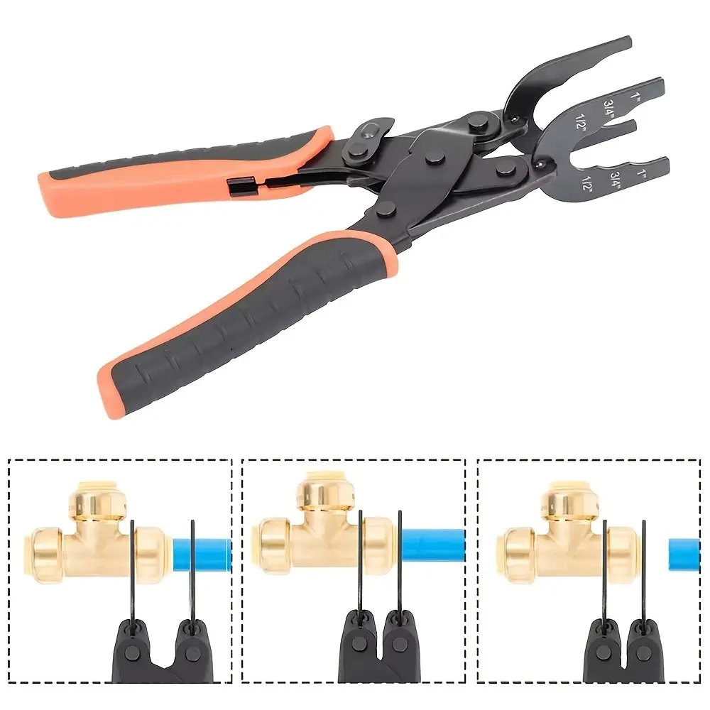 1pc Push-Through Disconnect Wrench Tool, Steel Multi-Size Disassembly Tools, Push-Through Pliers, Wire Cutters, Essential Hand Tools
