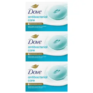 Dove Antibacterial Care, Beauty Bar Soap , 3 Bars, 3.17 oz (90 g) Each