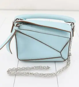 Pre-owned Loewe leather Mini Bags Nano Puzzle blue