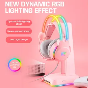 (Special Warranty Free 14-Day Trial) ONIKUMA X26 Gaming Headphones Headsets Wired Cool Headphone Stereo Headset Deep Bass Loud Sounds No Delay Clear Mic Gaming Headset