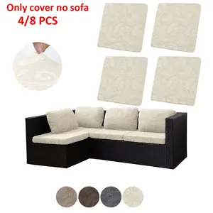 4pcs/8pcs Stretch Sofa Covers, High-Quality Floral Jacquard, Thick Elastic Design, Half-Envelope Sofa Protector, Fits Multi-Seater, Single Chair, Combination Sofa, Sectional Couch Cover