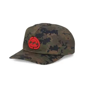 BILLABONG A.I. Bio Wave Snapback, 5 Panel Unstructured Adjustable Hat, 100% Cotton, Curved Brim Casual Everyday Hat - Dark Olive
