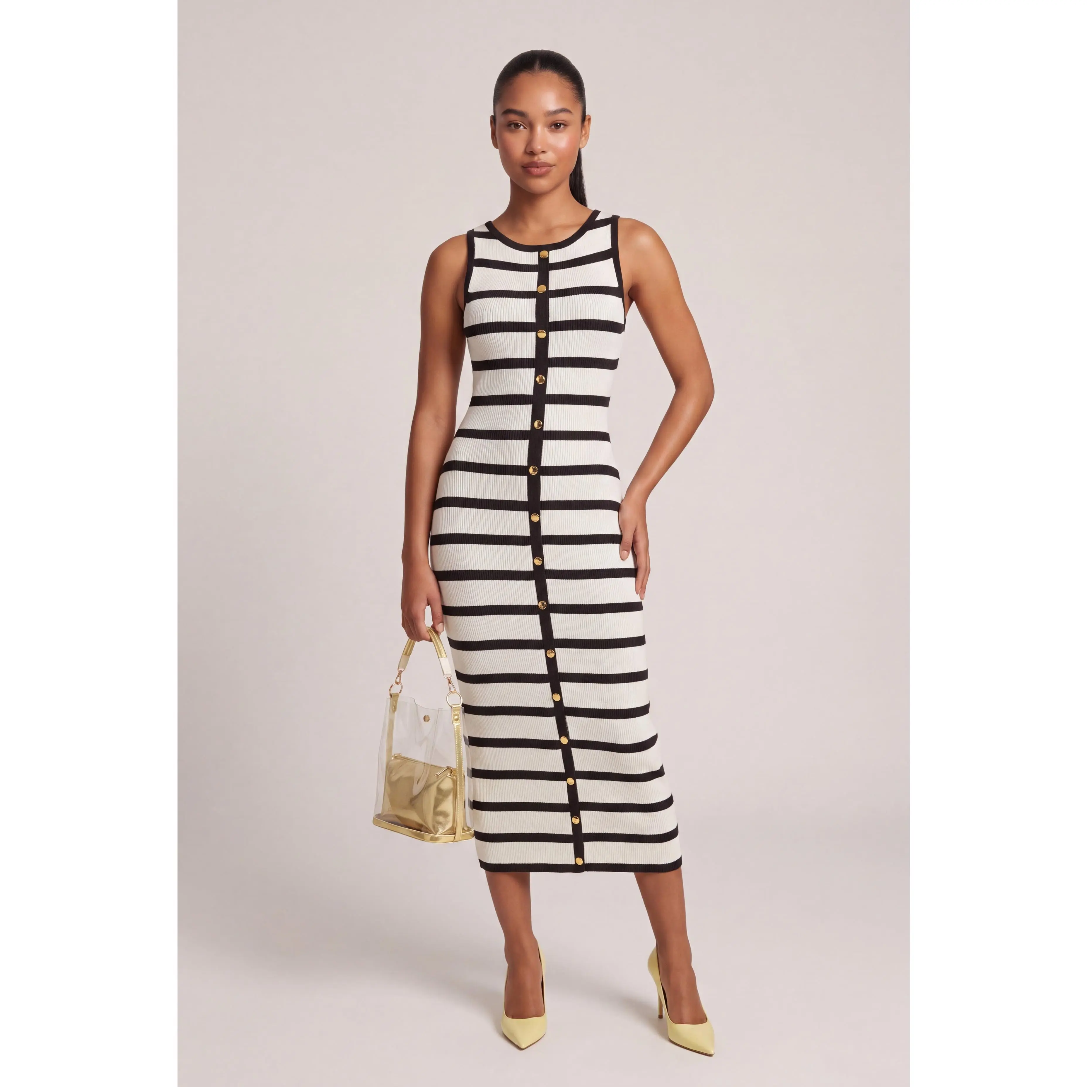 Striped Maxi Sweater Dress