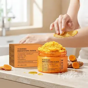 Turmeric Scrub (120g), Gentle Body Cleansing, Exfoliating, Hydrating, Smooth Skin, Improves Skin Texture, Refreshing Care Scrub