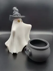 Adorable 3D Printed Ghost Halloween Decor Set!
