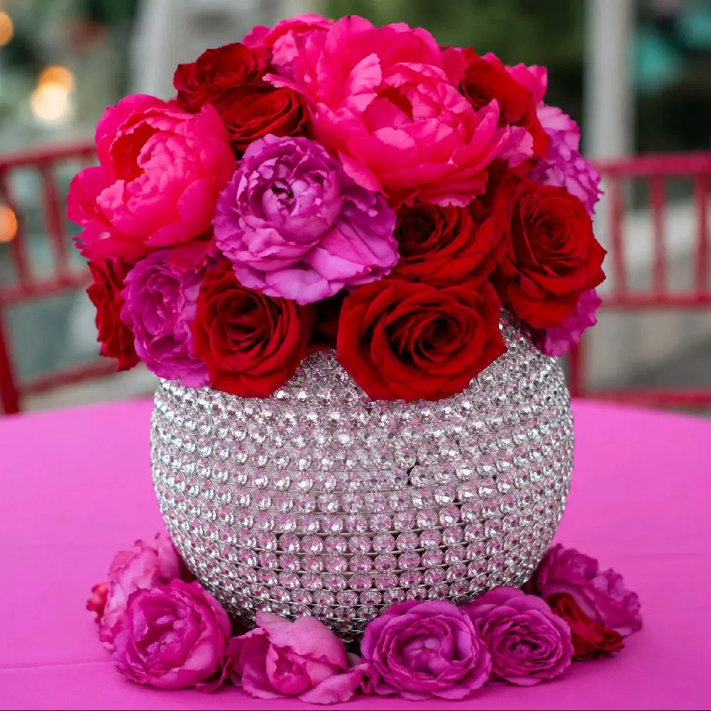 Luxe Crystal Rose Centerpiece