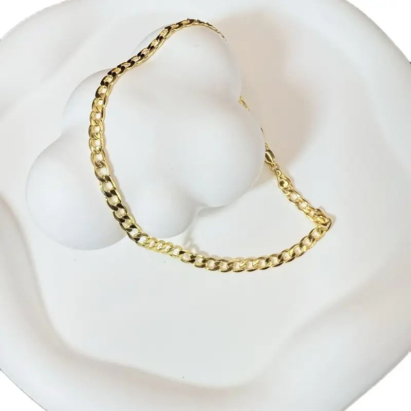 Cuban Ankle 11 Inches Long Cod 7031 Gold-Toned Chain Accessory Bra-8033