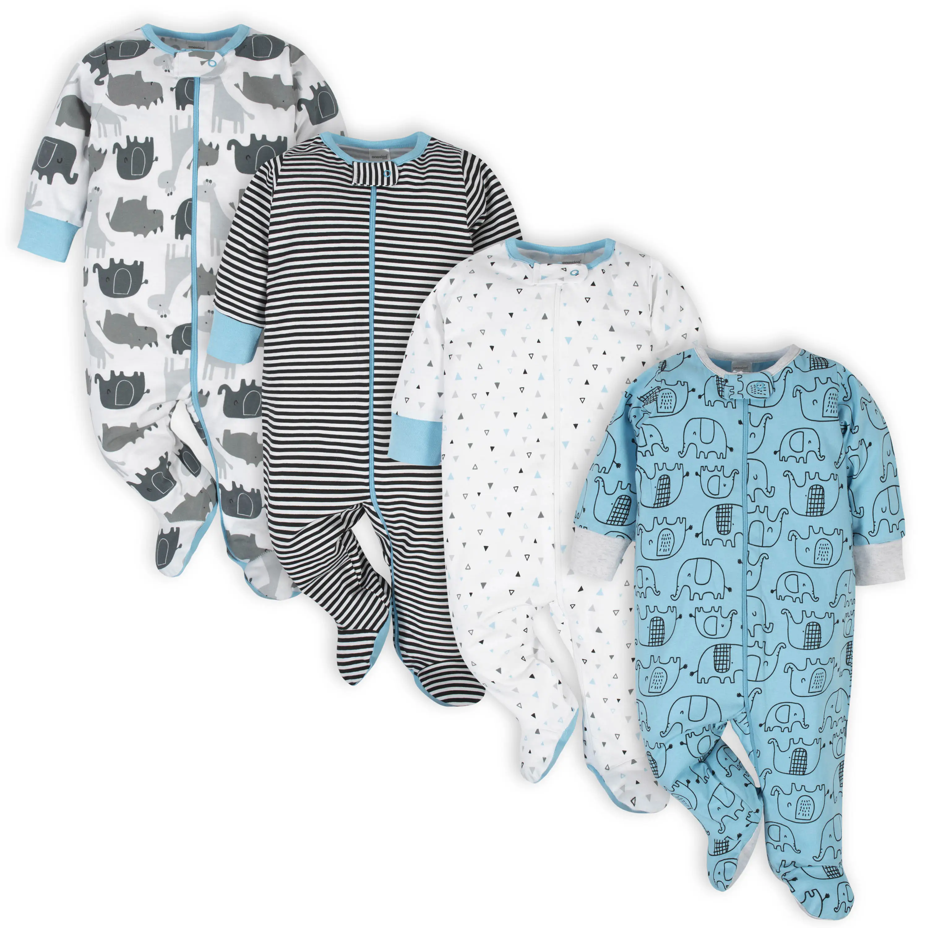 Onesies Brand Baby Boys' 4-Pack Adorable Elephant Sleep 'N Plays