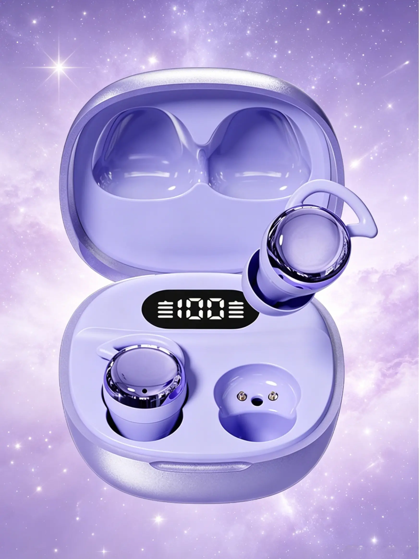 Waterproof In-Ear Bluetooth Headphone Earbuds for Side Sleeping, Noise Reduction, Soft All-Night Fit, Slim Lightweight Design, Charging Case with 28H Playback, Compatible with Cellphones & Tablets, Valentine’s Gift