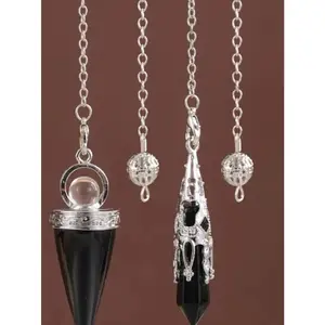 Blessed Black Obsidian Pendulum | Crystal Dowsing Pendulum | Divination