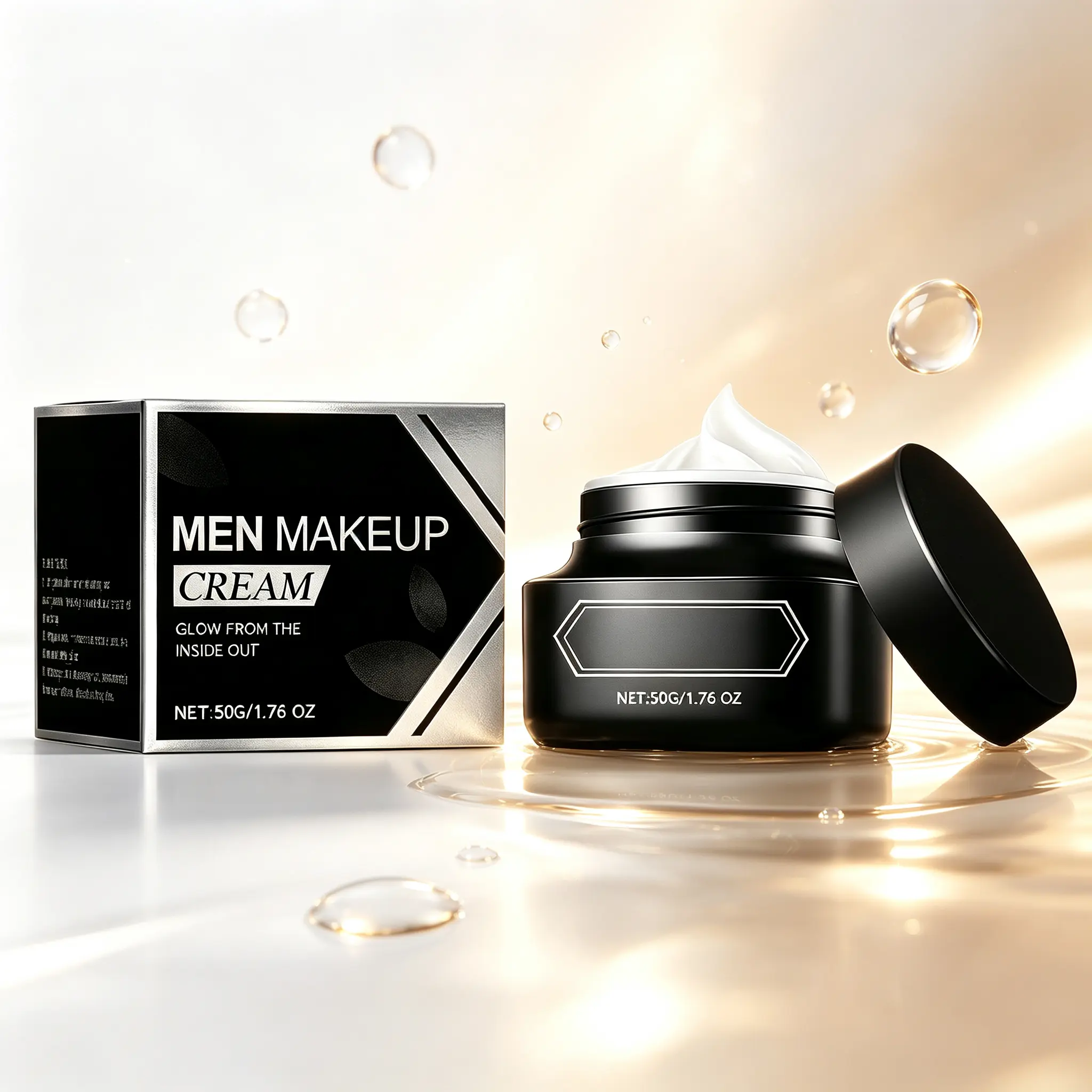 Daily Face Moisturizer for Men - Lightweight and Gentle Cream for a Smooth, Radiant Glow and Healthy-Looking Skin, 50g, Evening, Moisture, Sunscreen, Cleansing, Natural Glow, Healthy Skin, Alcohol-Free