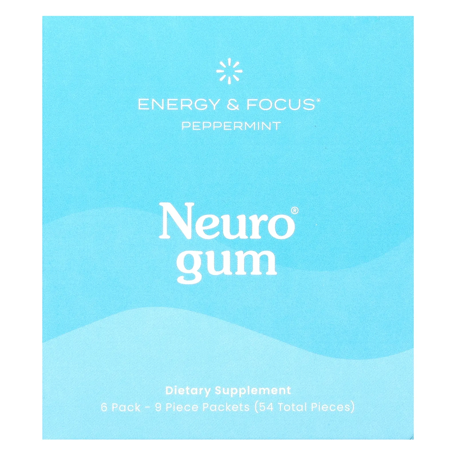 NeuroGum Energy & Focus Gum, Peppermint, 6 Packs, 9 Pieces Each NeuroGum Energy & Focus Gum, Peppermint, 6 Packs, 9 Pieces Each