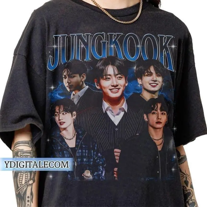 Vintage 90s Graphic Style Jungkook JK T-shirt, Retro Jungkook Tee, Jungkook Kpop Fan Sweatshirt Shirt Gifts For Man and Women