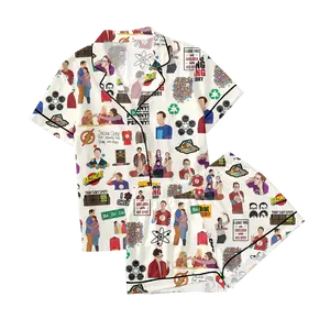 The Big Bang Theory Tv Show Pajama Set, Sheldon Cooper Hofstadter Sleep Clothes Gift For Fan Cotton Comfortable Fabric PJMs