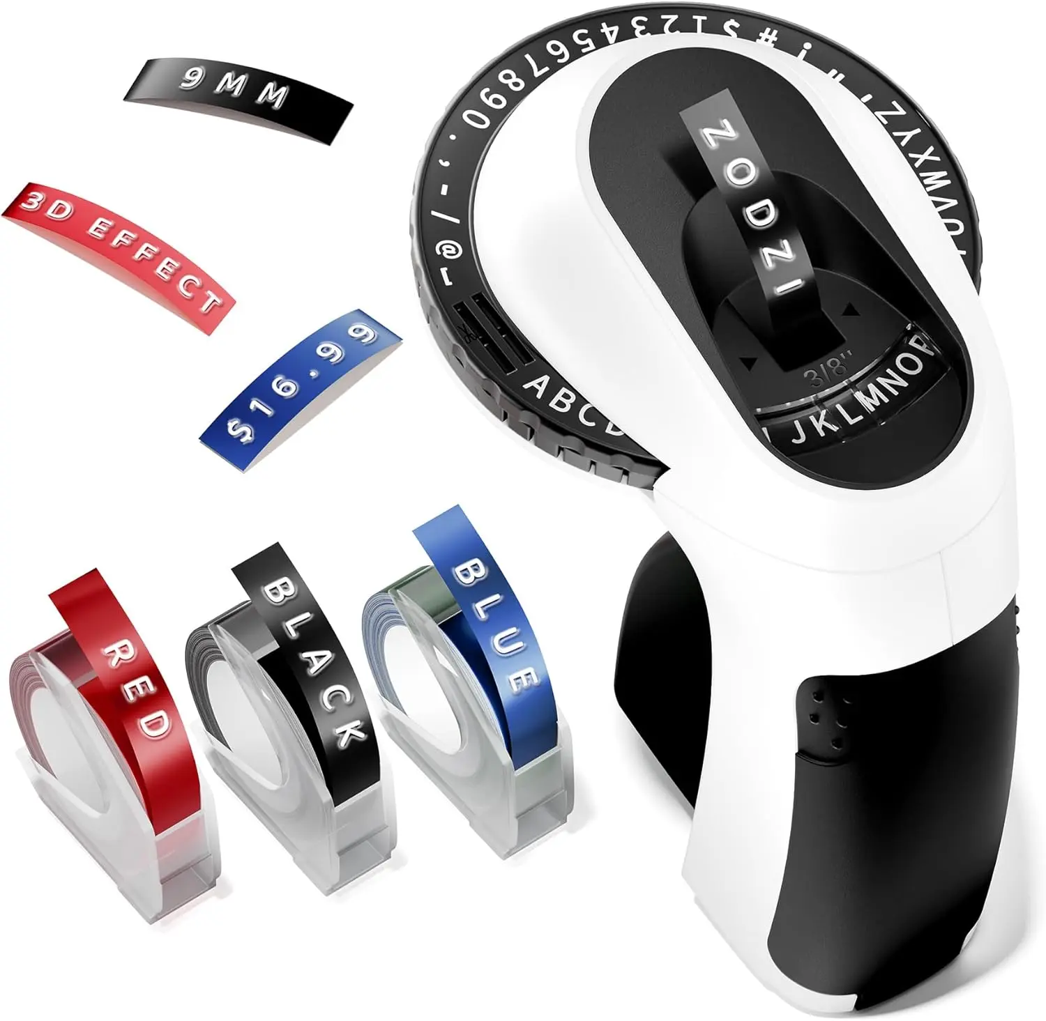 Vintage Manual Embossing Label Maker with 3 Label Tapes, Retro 3D Labeling Machine for Home, Office, School & DIY Crafts