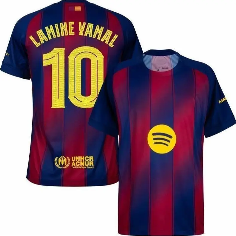 L@mine Y3mal #10 Away Soccer Jersey 25/26, Short Sleeve Football Shirt for Men and Women, Fan Edition Kit