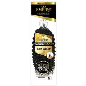 Sensationnel Empire 100% Human Hair Feather Crochet Braids - JERRY CURL 10/12"