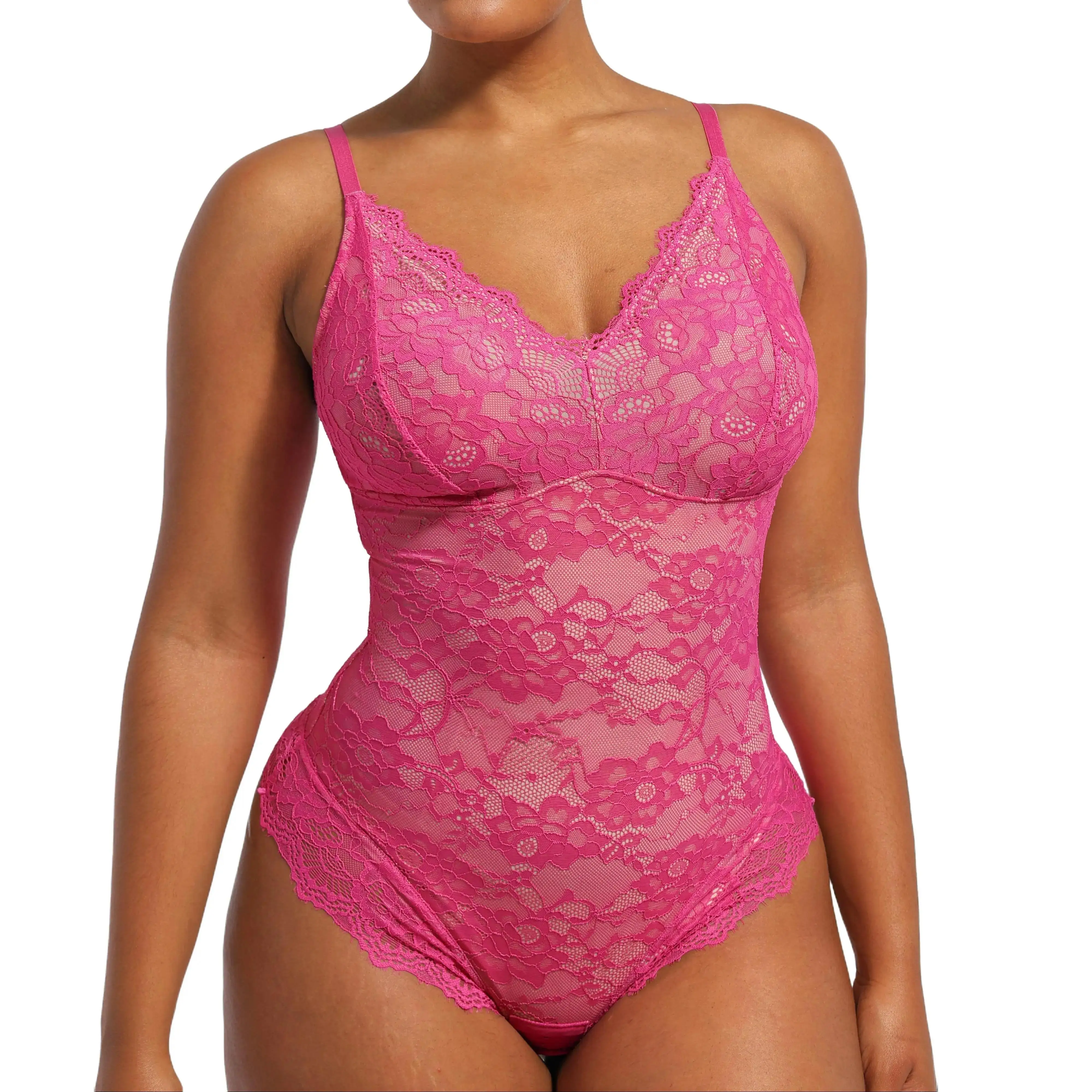 Shapellx AirSlim Lace Smooth Firm Control Full Body Shapewear Cute Lady Outfit breast Covers Womenswear Sexy