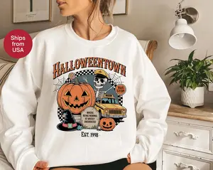 [sale off up to 40%] Halloweentown Est 1998 Sweatshirt, Halloweentown University, Retro Halloweentown Sweatshirt, Fall Sweatshirt, Halloween Sweatshirt