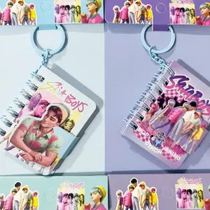 Cartoon creative keychain mini magnetic buckle coil book cute notebook portable notepad children's pocket notebook