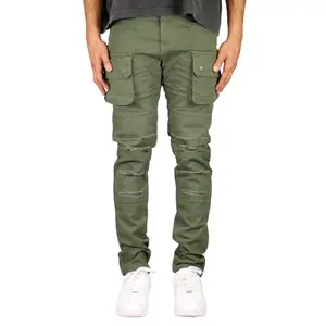 Olive Slim Cargo Pants