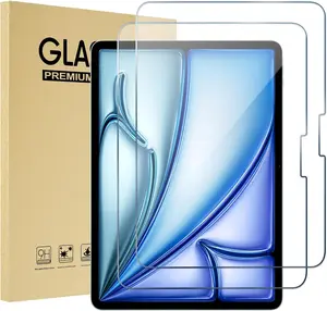 GLASS Screen Protector for iPad Pro 13 Inch M4 2024 & iPad Air 13 Inch M3 M2 2025 2024 Tempered Glass Saver Protective Film Guard Tablet Cover Perfect Fit Robust Protection 2 Pack