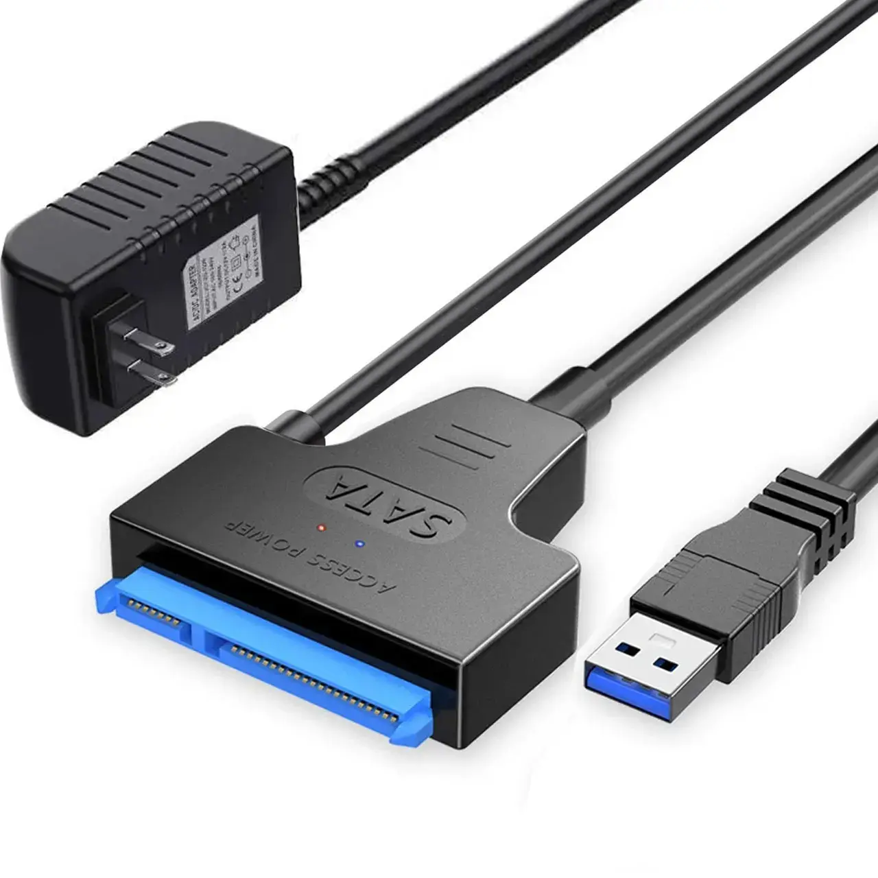SATA to USB 3.0/2.0 Adapter Cable, Up to 6 Gbps Transfer Speed, Compatible with 2.5 Inch External HDD/SSD Hard Drives, 22-Pin SATA 3 Network Cable for Computers & Office Equipment