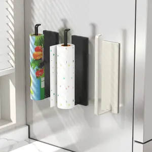 Kitchen Paper Towel Holder, Magnetic Wall Mount Dispenser, Roll Storage Rack, Towel Hanger, Kitchen Accessories for Organization