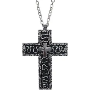 3D Cross Pendant Necklace – Hidden Storage Design with Secret Compartment, Durable Stainless Steel Jewelry for Men | Unique Gamer Gift Idea