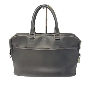 Pre-owned Louis Vuitton Taiga textured leather with silver-tone hardware Business bag Black Taiga Leather Porte Documents Briefcase Bag