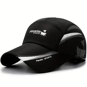 Unisex Adjustable Polyester Baseball Cap with Duck Tongue, Sun Protection Outdoor Fishing Cap, Hand Wash, Fabric, Zipper Closure, Suitable for Spring and Autumn Season