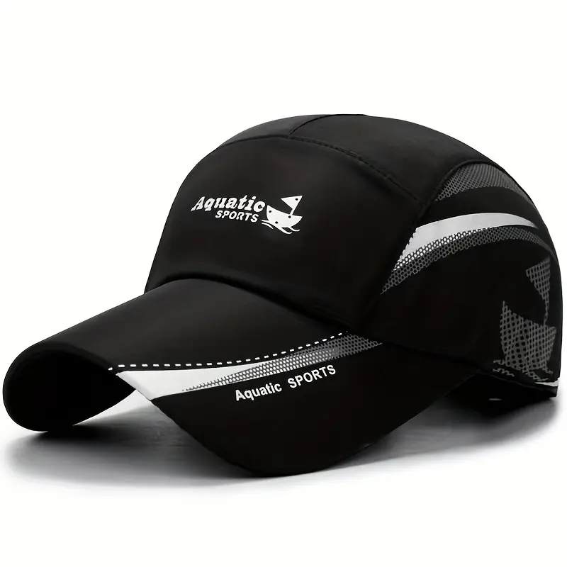 Unisex Adjustable Polyester Baseball Cap with Duck Tongue, Sun Protection Outdoor Fishing Cap, Hand Wash, Fabric, Zipper Closure, Suitable for Spring and Autumn Season