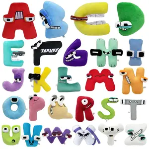 *Alphabet Lore Plush Toys Anime Doll Kawaii 26 English Letters Stuffed Toys Kids Enlightenment Montessori Plush Toy Doll Gifts