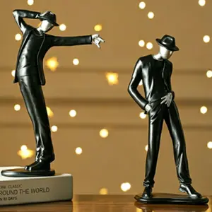 Michael Jackson Creative Action Figure Model Desktop Decorations Light Luxury Ornaments for Home & Office