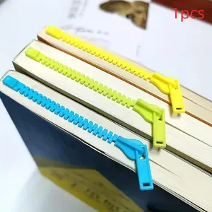 Creative 3D Zipper Style Bookmark, Funny Reading Book Folder Page Clip, Cute Book Mark, Novelty Stationery Gift for Boys & Girls