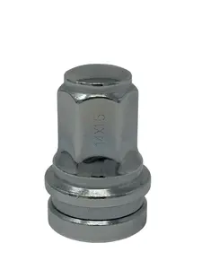 Ford F-250 F-350 Super Duty OEM Replacement Closed End Lug Nuts 14x1.5 Flat Seat Chrome Lugs for Aluminum Wheels 2003 & Newer Models F250 F350 Excursion