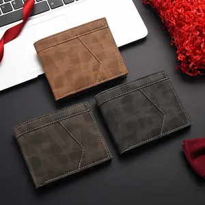 Men's Short Business Wallet, Multi Card Slots Fashion Zipper Coin Purse Large Capacity Youth Purse
