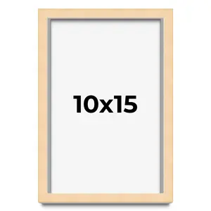 10x15 Solid Wood Picture Frame with UV-Resistant Acrylic & Acid-Free Backing, Available in 6 Finishes: Matte Black, Matte White, Metallic Bronze, Silver, Natural Wood Grain & Mahogany