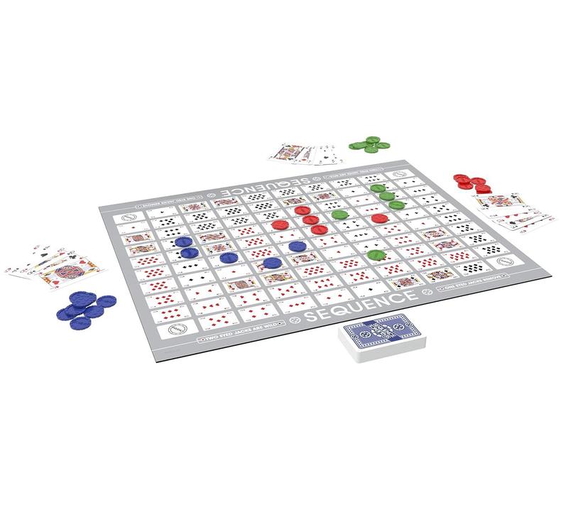 SEQUENCE- Original SEQUENCE Game with Folding Board, Cards and Chips by Jax ( Packaging may Vary ) White, 10.3" x 8.1" x 2.31"