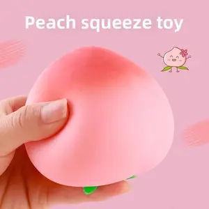 Children's Creative Stress Relief Peach Decompression Toy, Peach Squeeze Ball for Boys and Girls, Slow Rebound Stress Ball