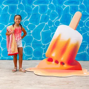 Pool Party Ice Pop Multicolor Backdrop Party Decorating Kit – 5 Pieces