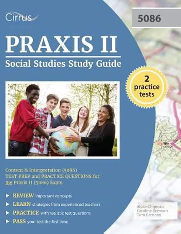 USED Book - Praxis II Social Studies Study Guide: Content and Interpretation (5086) Test Prep and Practice Questions for the Praxis II (5086) Exam by Praxis II Social Studies Exam Prep (Paperback) - english