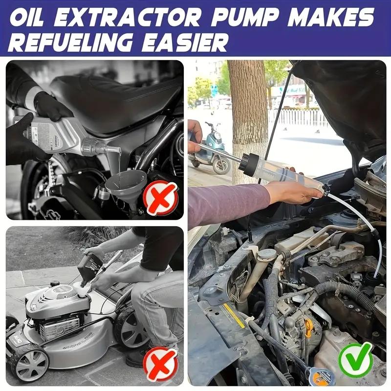 Manual barrel-type oil pump, oil change and brake fluid draining tool, universal manual pump for cars and motorcycles, suitable for both dispensing and pumping various liquids.