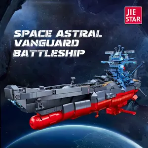 Space Astral Vanguard Battleship Building Blocks Set (2465PCS), 1:500 Scale Anime Starship Model with LED Lights & Display Stand, Collectible Sci-Fi Warship Building Kit for Adults & Space Fans, Ideal Christmas & Birthday Gift, Anime Design