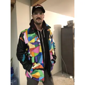 PAINTED PATCHWORK LEATHER JACKET