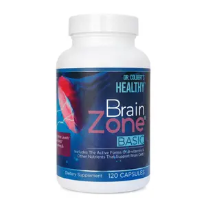 Dr. Colbert, MD Brain Zone Basic | by Divine Health | MTHF | Trimethyglycine | Curcumin | B2, B6, B12 | Recommended in Healthy Brain Zone Book | 120 capsules
