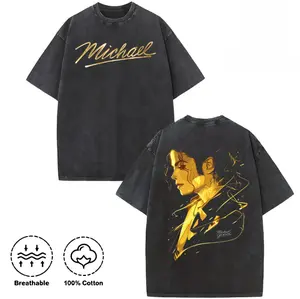 Vintage Washed Cotton Double Sided Graphic T Shirt Unisex Crew Neck Short Sleeve Retro Streetwear Casual Daily Outdoor Fashion Tops for Men Women