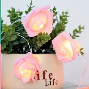 Rose-shaped night light, USB-powered, bedroom lighting, holiday decorative lights, home decor, Valentine's Day gift, Mother's Day gift, home decor lighting，Holiday party decorations，Artificial flower decorations/outdoor decorations， plant decorations