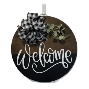 Round Welcome Sign - Simple Design for Home Decor